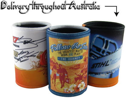 Full Colour Printed Stubby Cooler Branded