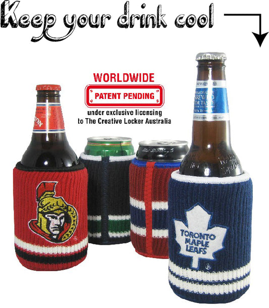 Image of knitted customised coolers